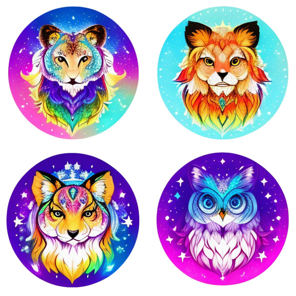 Celestial Creatures Sticker Set