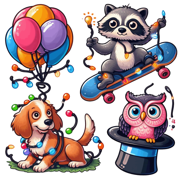 Whimsical Critters Sticker Set